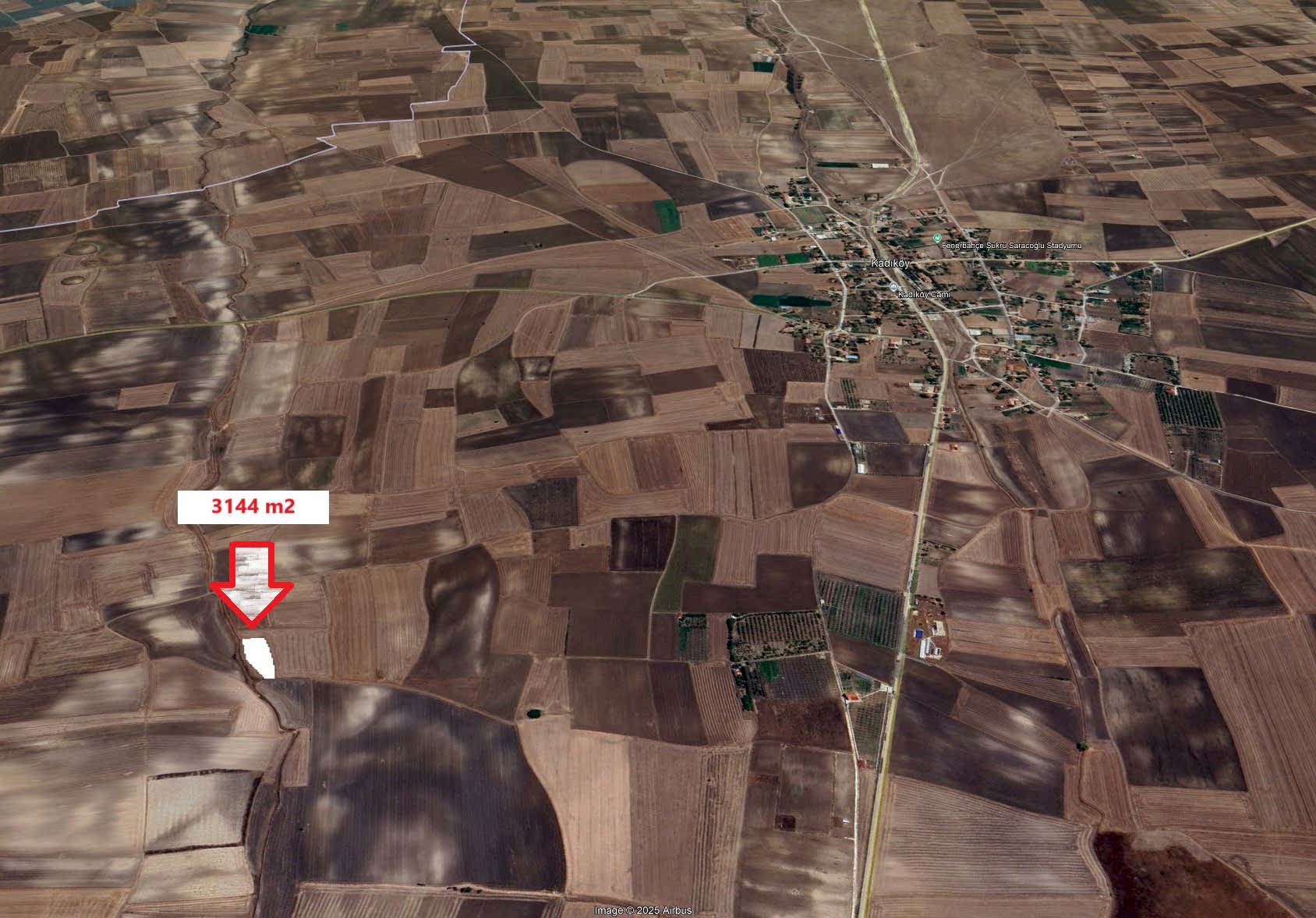 SARAY KADIKÖY MÜSTAKİL PARSEL KADASTRAL YOLU MEVCUT 3144 M2